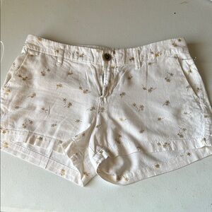White Floral Junior Shorts